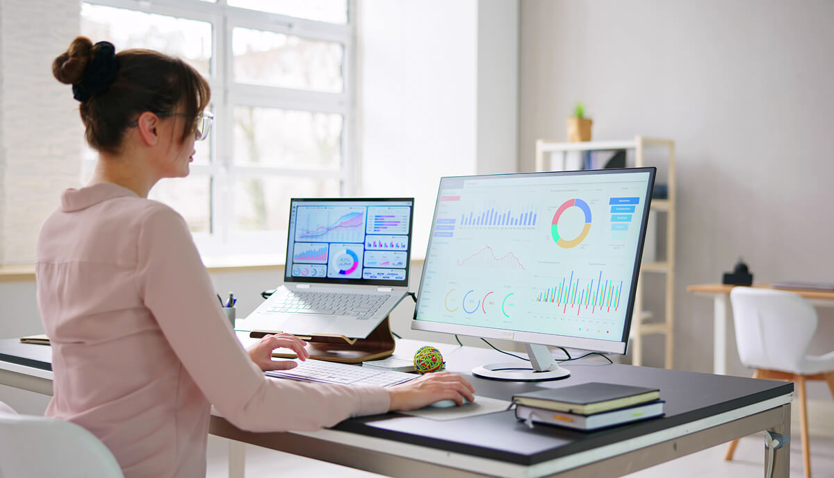 Person planning local services on a desk